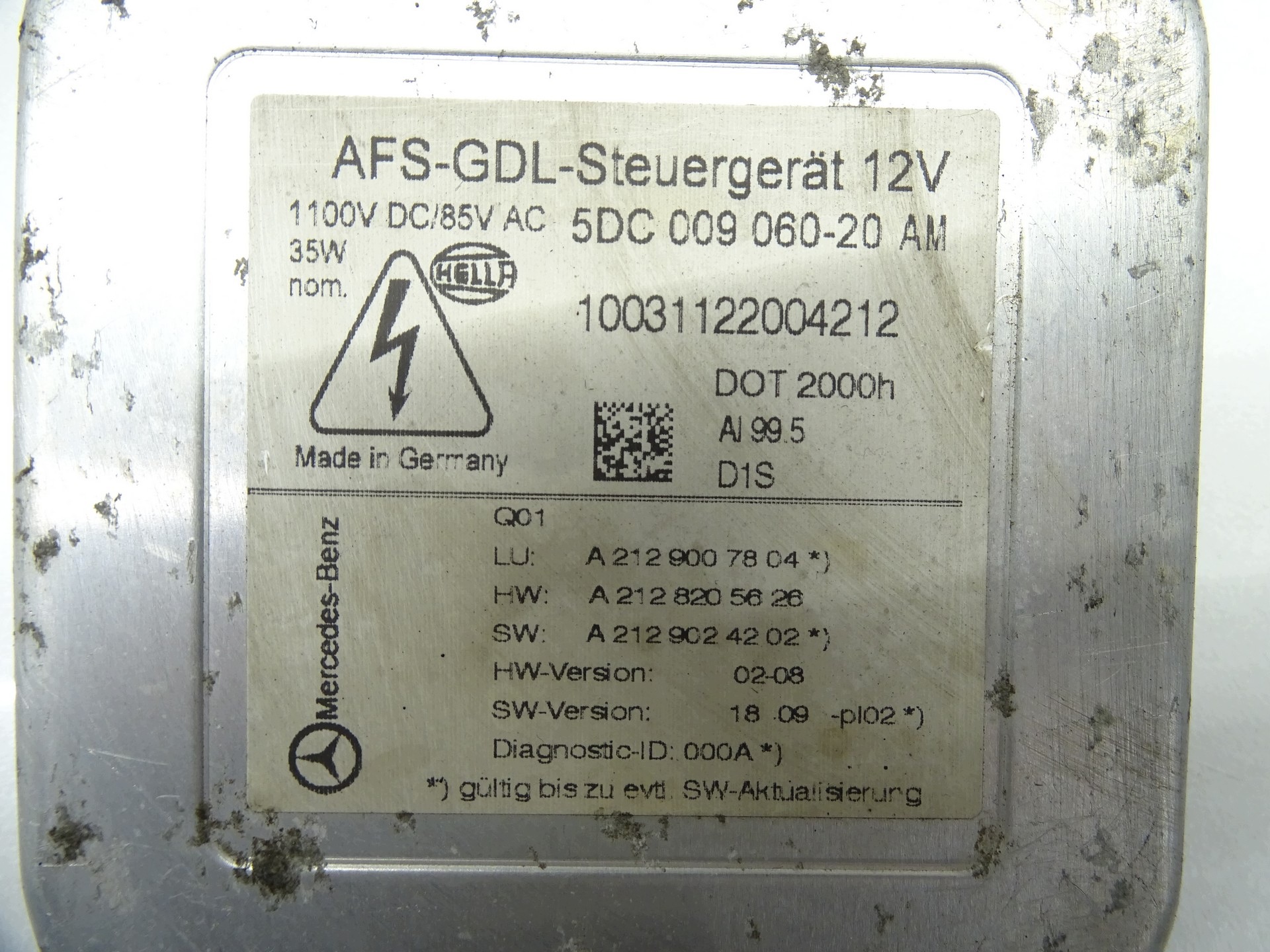 Steuergerät lichte DO MERCEDESA E W212 A2128205626