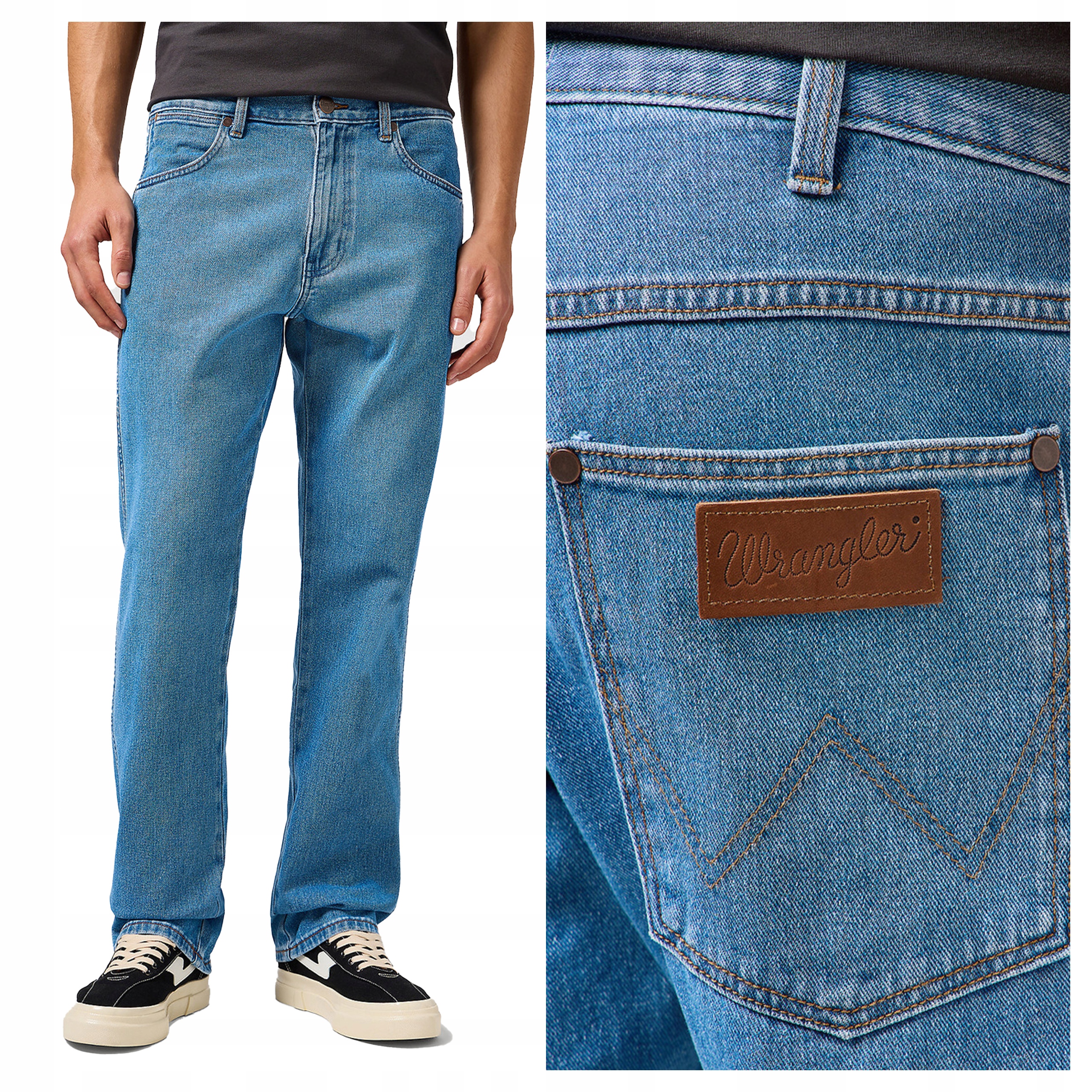 Pánské kalhoty Wrangler Frontier Jungle Cool Klasické Denim W34 L32