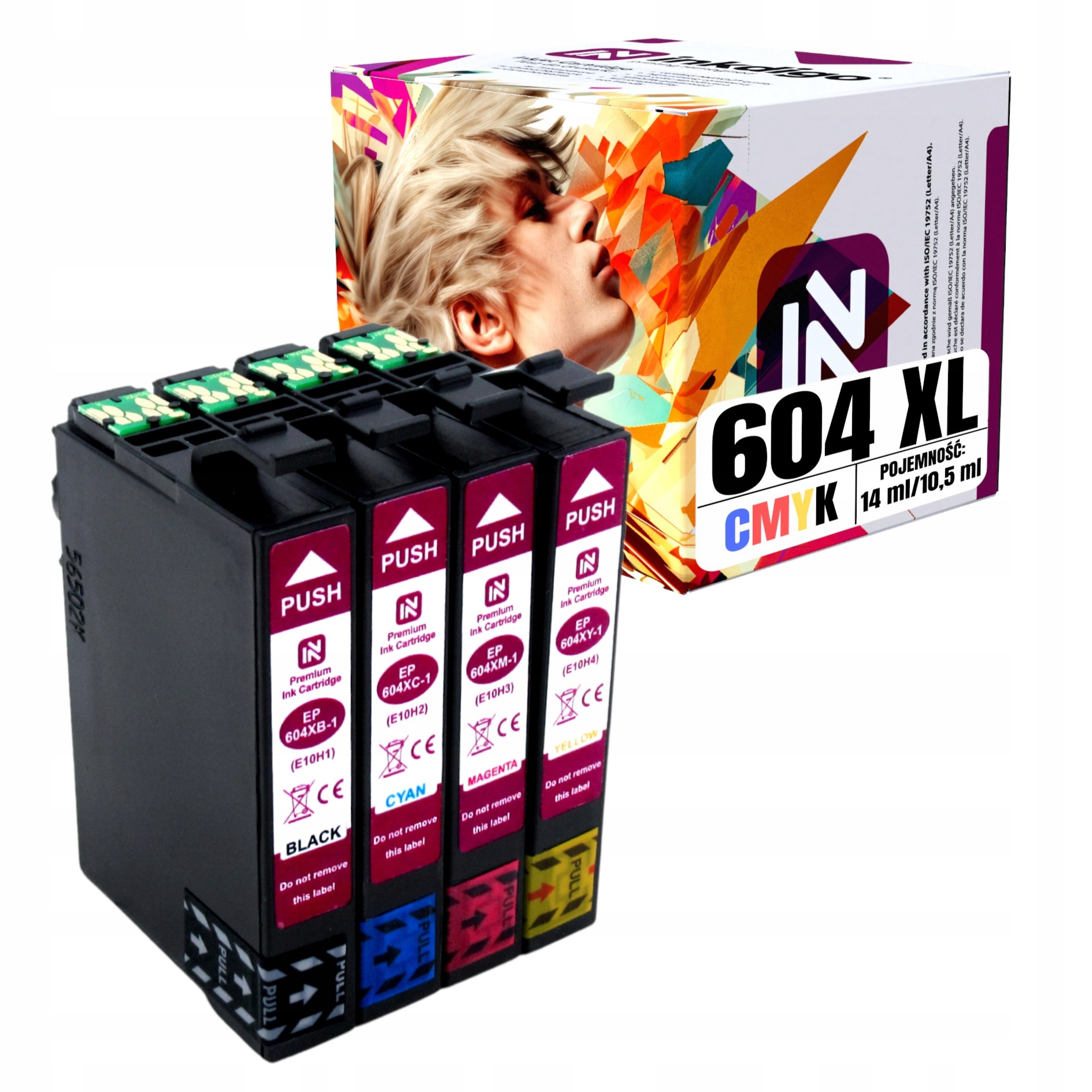 4x náhradní inkoust 604XL pro tiskárnu Epson WF-2910