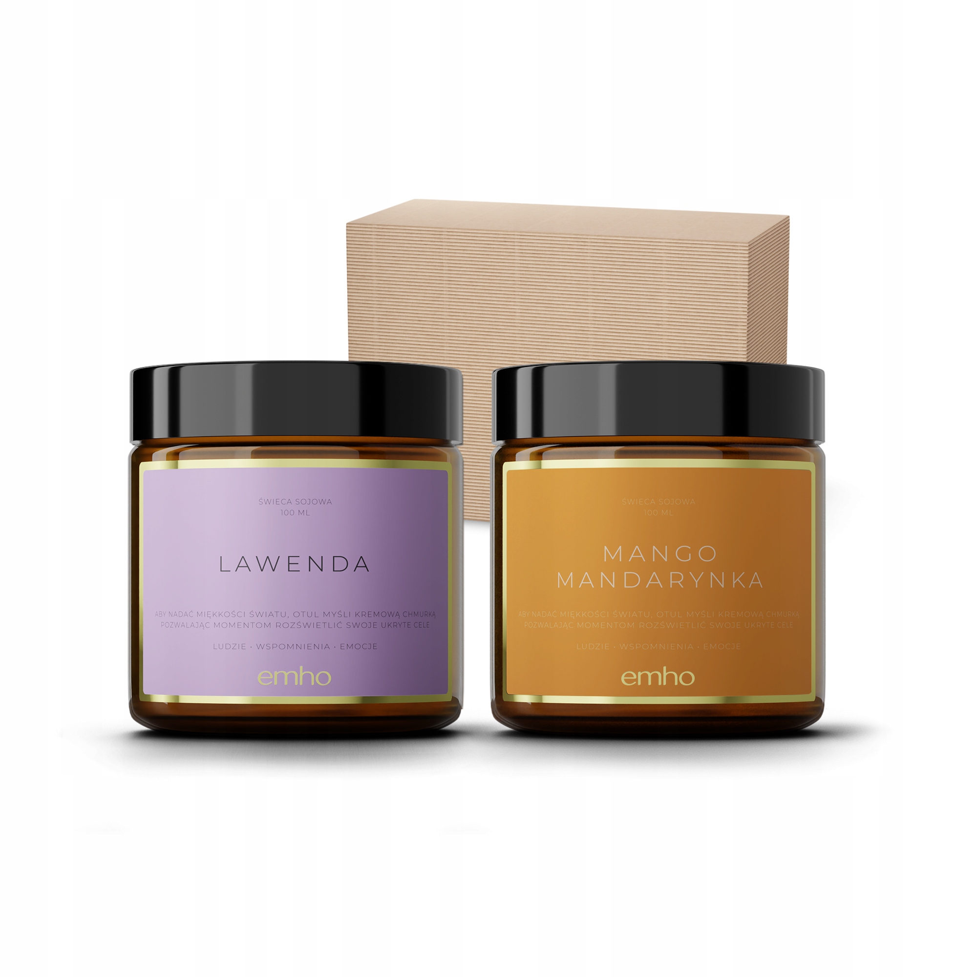 

Zestaw 2 Świece Sojowe Mango Mandarynka Lawenda