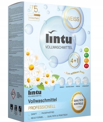 Levně Lintu Professional Weiss prášek na bílé prádlo na bílé prádlo 4,2 kg 75 praní