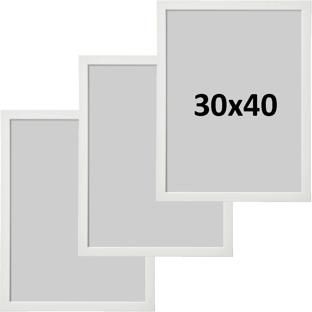 

Ramka na zdjęcia 30x40 Fiskbo biała rama 3 Sztuki