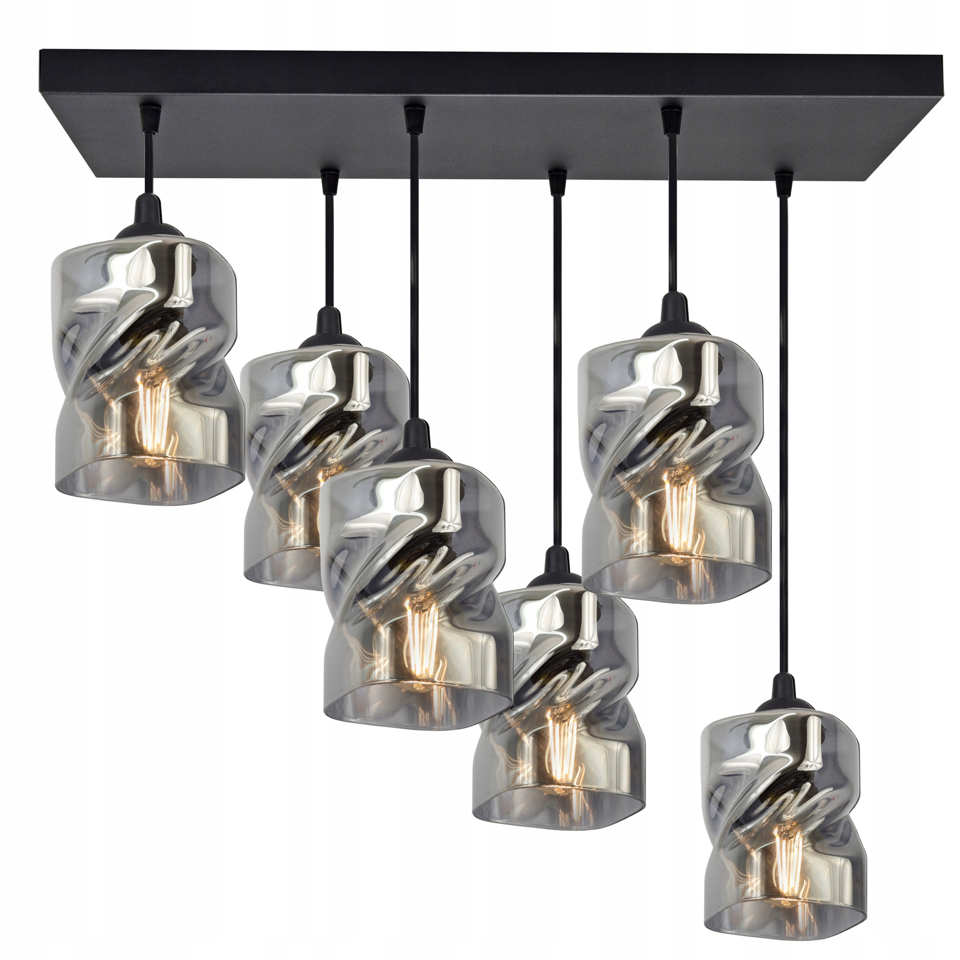 

Szklana Lampa Wisząca Sufitowa Żyrandol Plafon Led