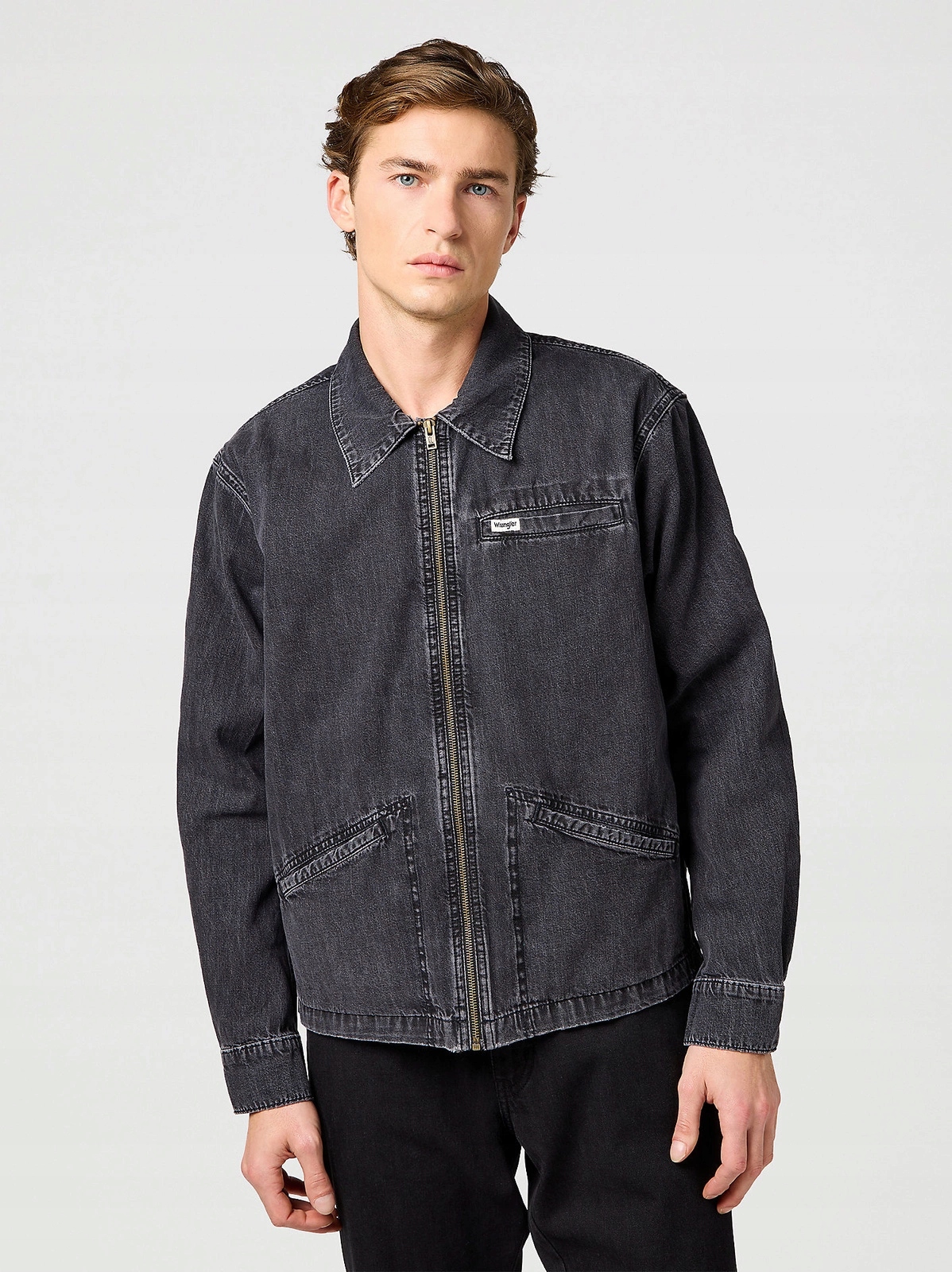 Pánská bunda Wrangler Rodeo Utility Jacket Dark Coal 112362650 L