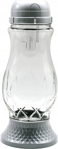 Wysoki Znicz Solarny LED 25 cm – ZNICZE EKO | Wodoodporny | SREBRNY