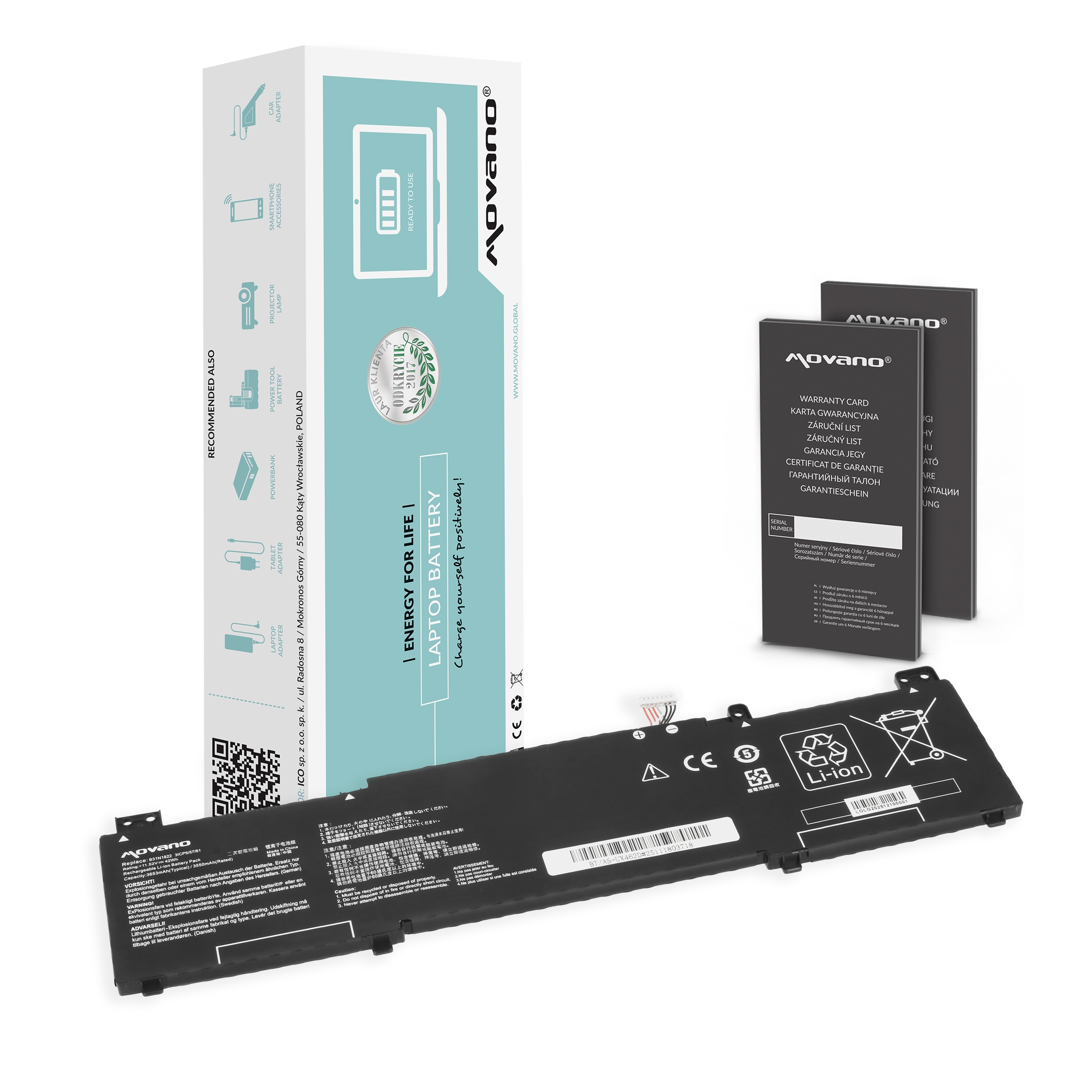 Bateria B31N1822 B31BIEH do Asus Q406D, Zenbook UX462D