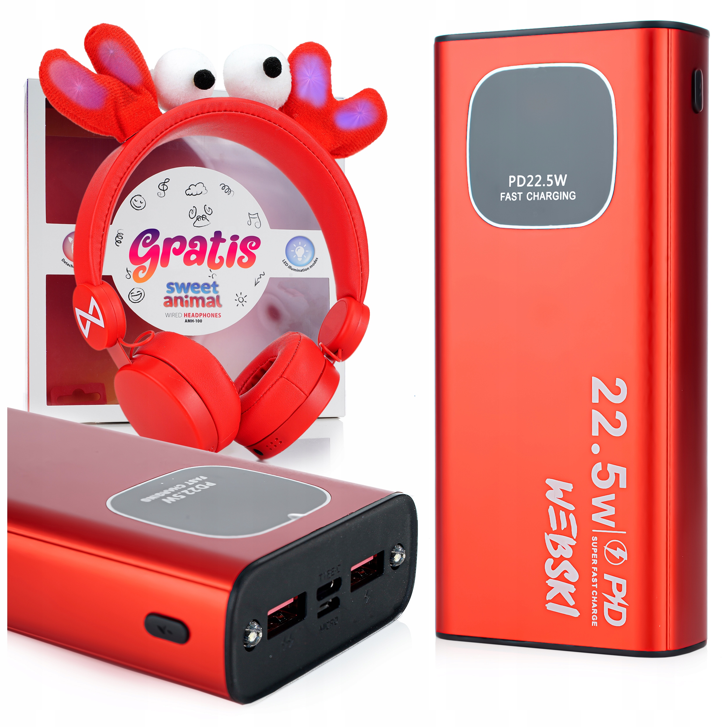 

Kieszonkowy Power Bank 30000 mAh Qc Pd Wyświetlacz