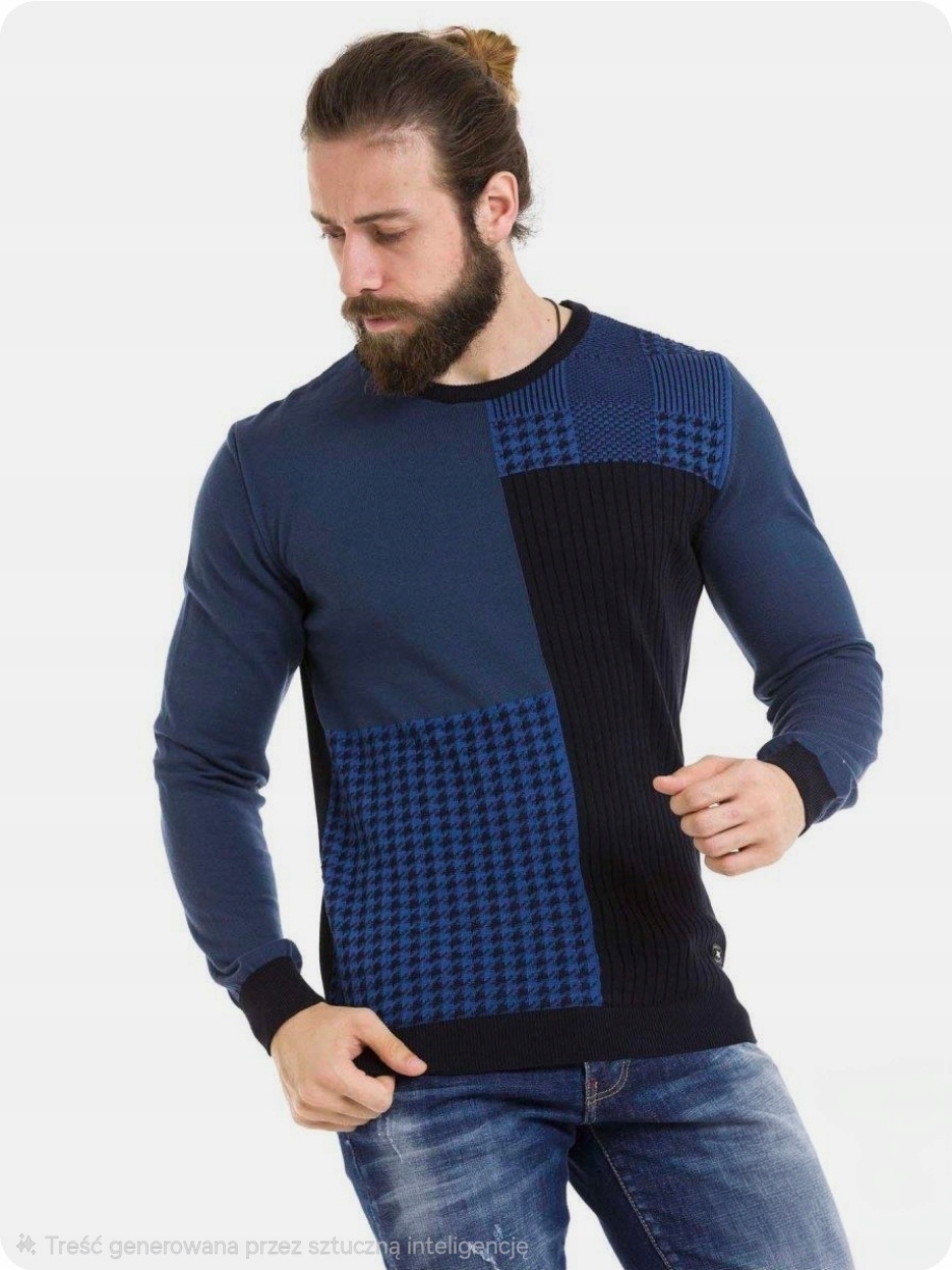 Cipo baxx CP263 pánský klasický svetr s potiskem, velikost XL