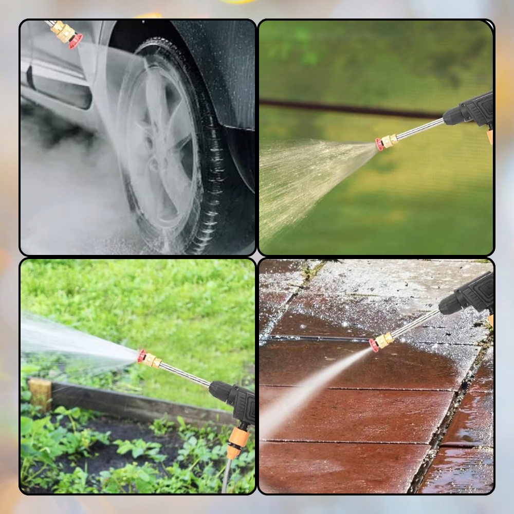 AKUMULATOROWA MYJKA CIŚNIENIOWA DO OGRODU, OKIEN I KOSTKI, ZESTAW POWER Ciśnienie maksymalne 40 bar