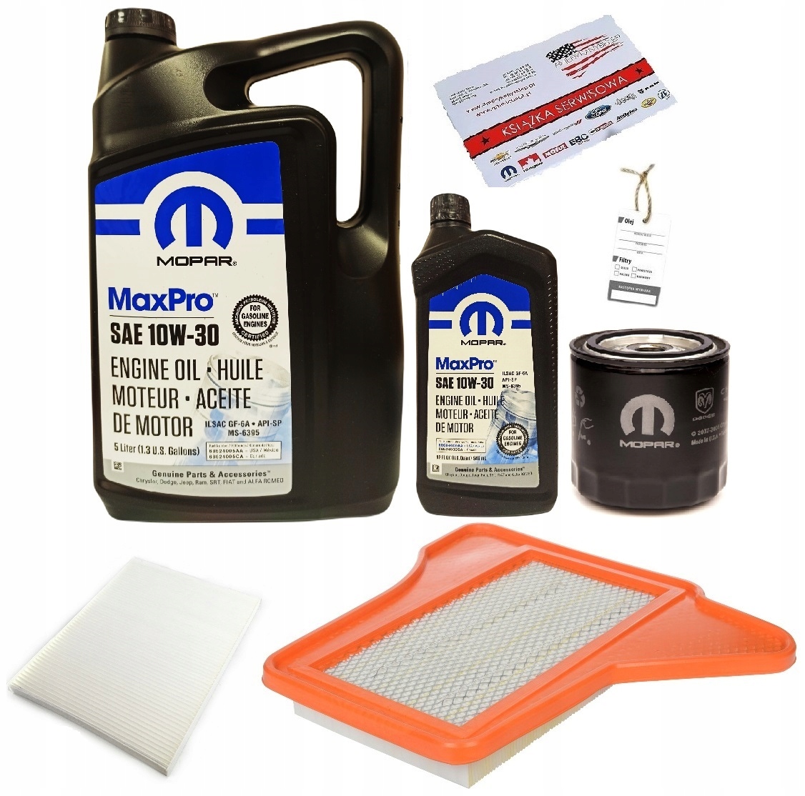 MOPAR 10W30 + FILTRY CHRYSLER PACIFICA 3,5 04-06