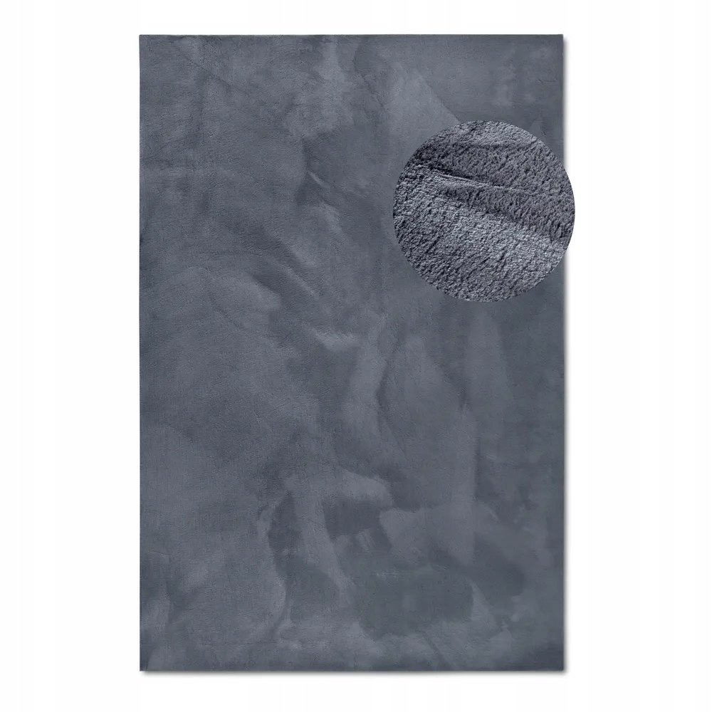 Koberec plyšový do obývacího pokoje 80 x 150 cm, měkké grafitové štětiny