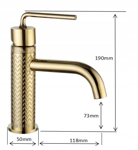 BATERIA UMYWALKOWA ROYAL GOLD ZŁOTA WYSOKA Rodzaj baterii Bateria umywalkowa