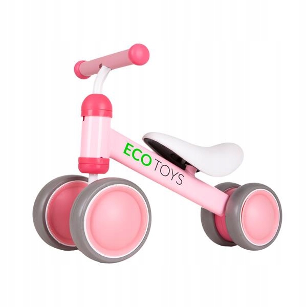Rowerek biegowy treningowy mini rower dla dzieci różowy Ecotoys