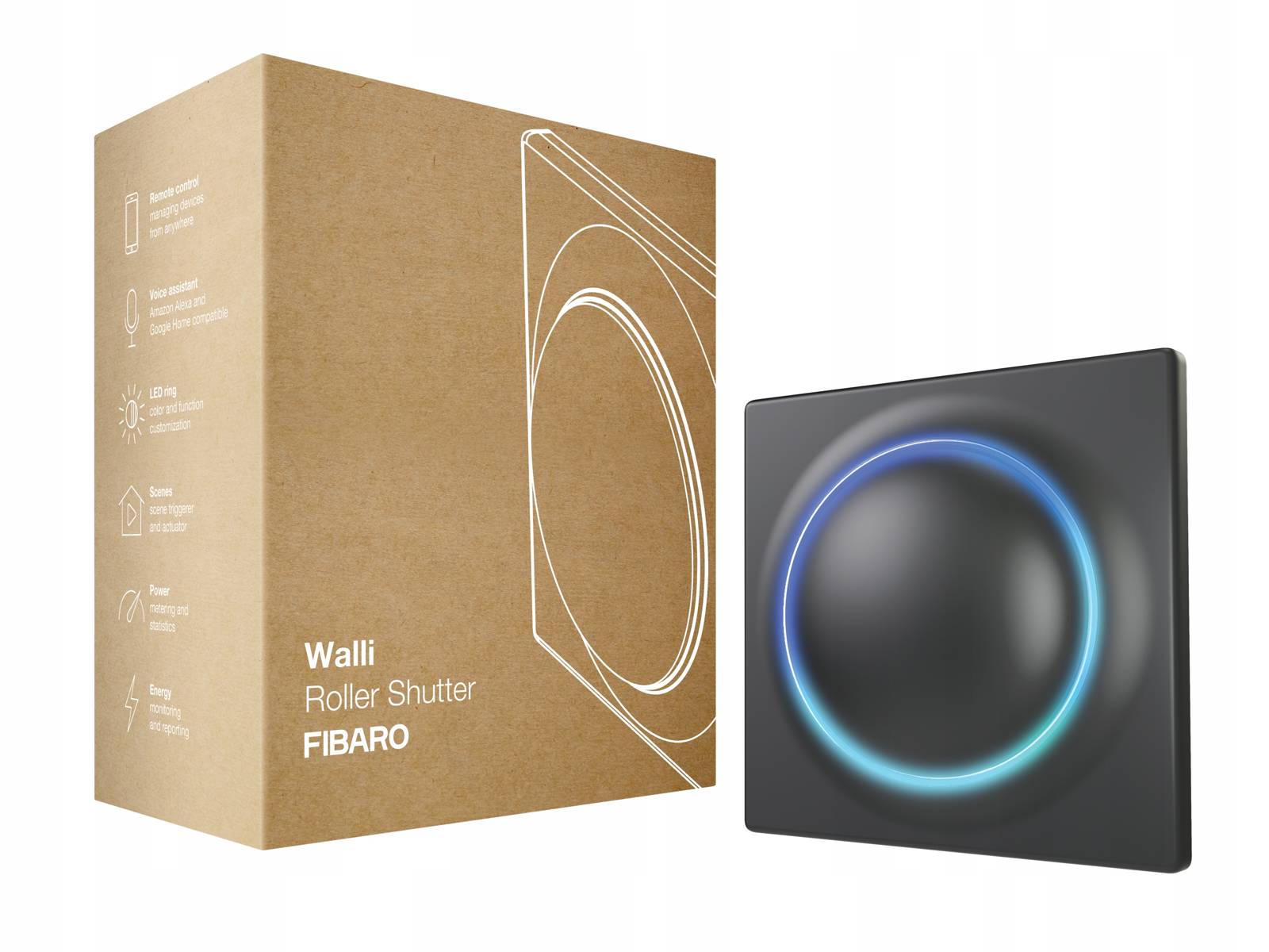 рольставні FIBARO Walli Z-wave czarny