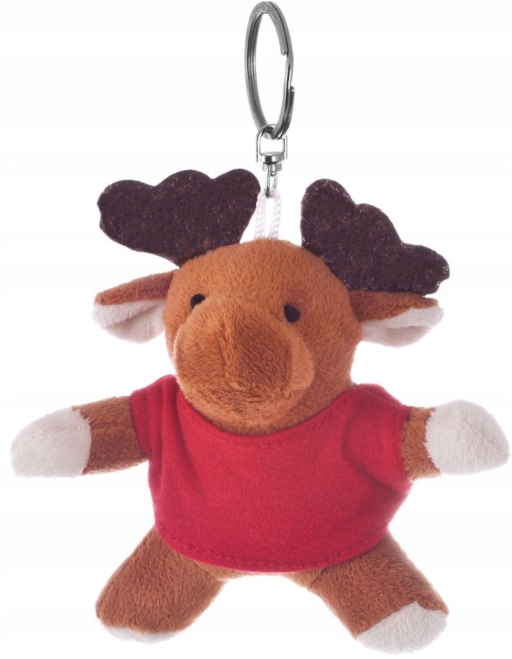 

Maskotka Brelok Renifer Łoś w koszulce - 10cm