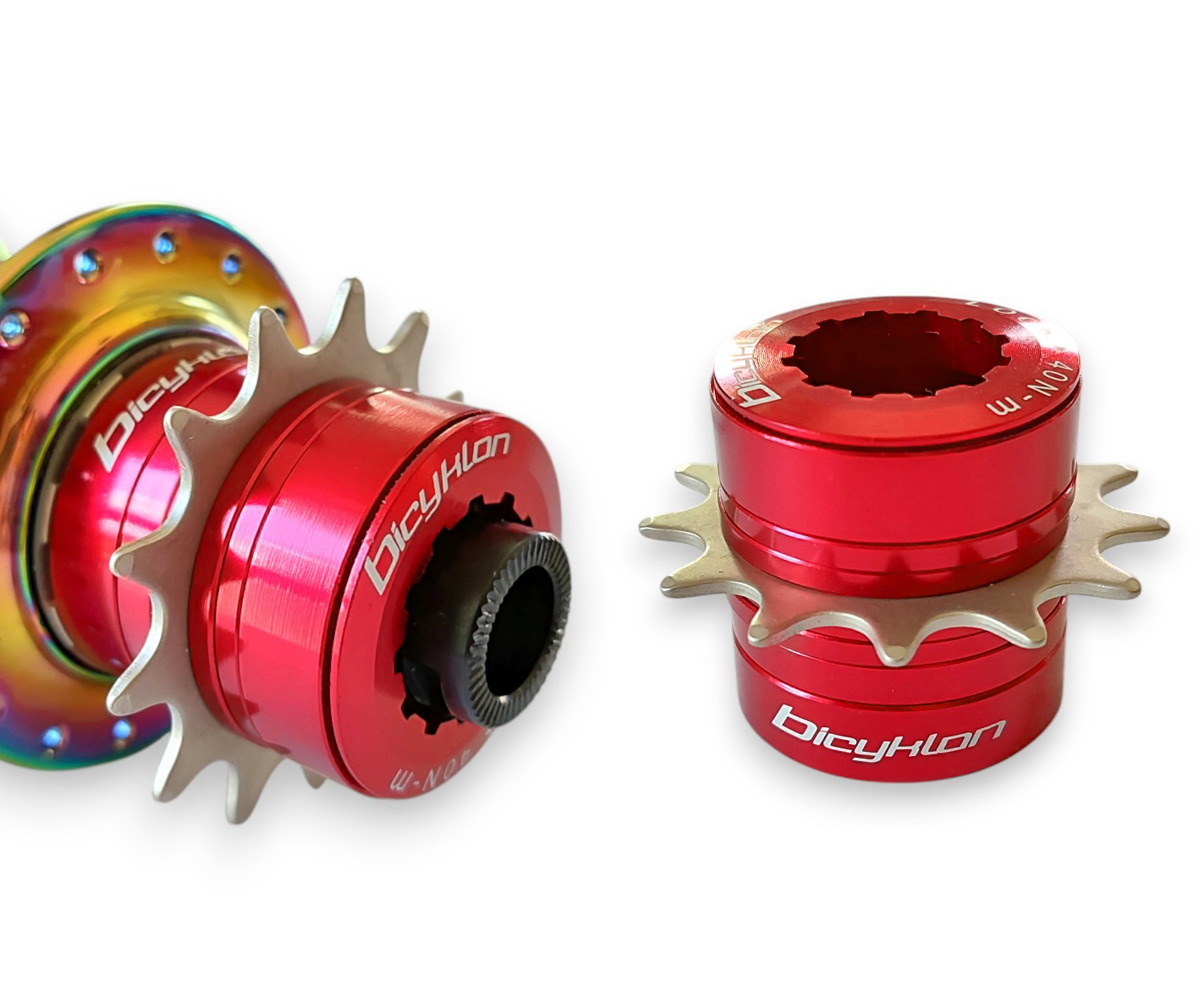 Adapter Reduktor Zamiast Kasety Bicyklon Single Speed Kit 13T Czerwony