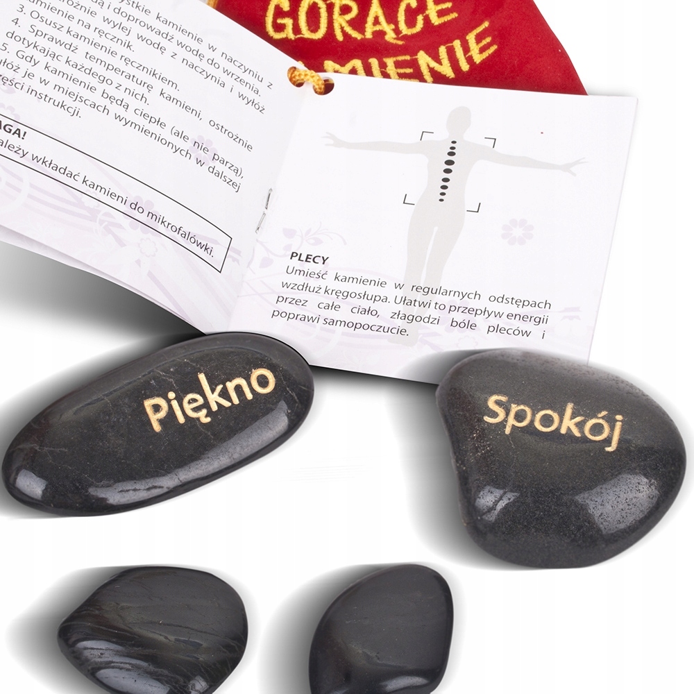 GORĄCE KAMIENIE SPA - DO MASAŻU, TERAPII, 12 SZTUK Kod producenta GAD00841
