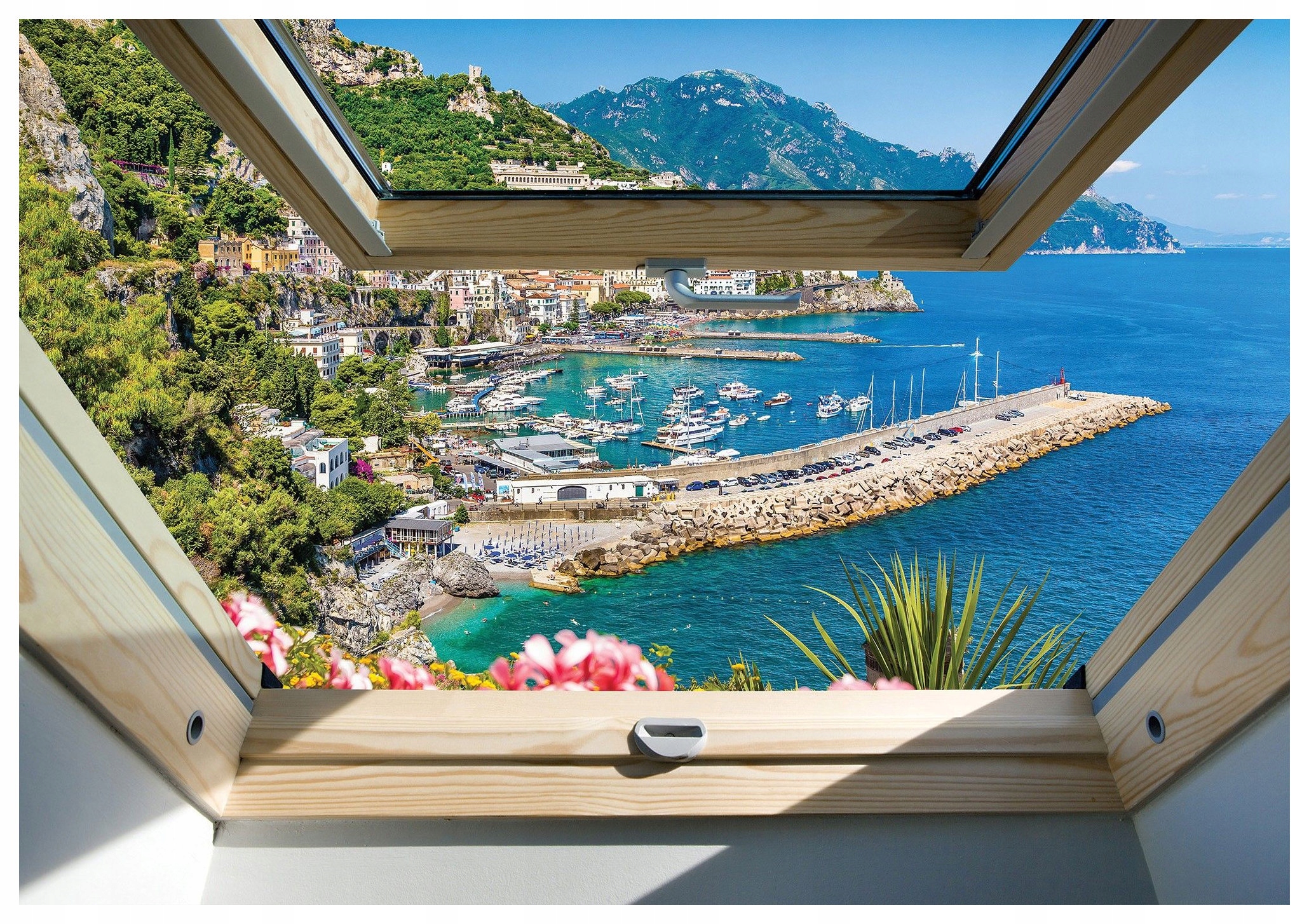 Fototapeta Taliansko More Hory Jachty vinylová panoráma 368x254 lepidlo