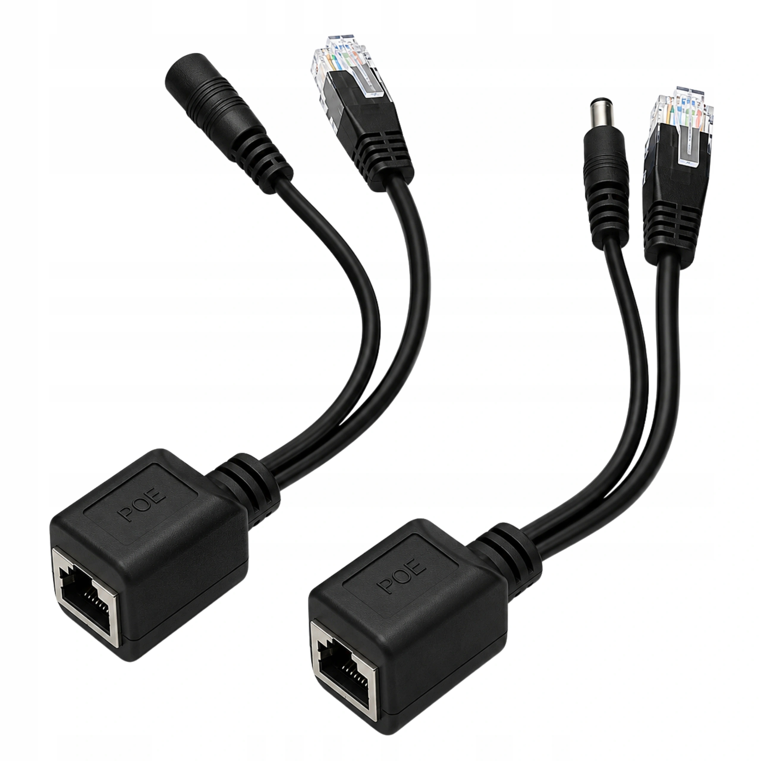 Adapter Poe dla Sieci Lan Zasilanie po Skrętce LAN-PoE RJ45/DC/PoE x2 szt