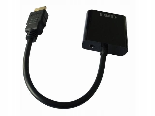 Adapter Hdmi-am->vga F+Audio na kablu