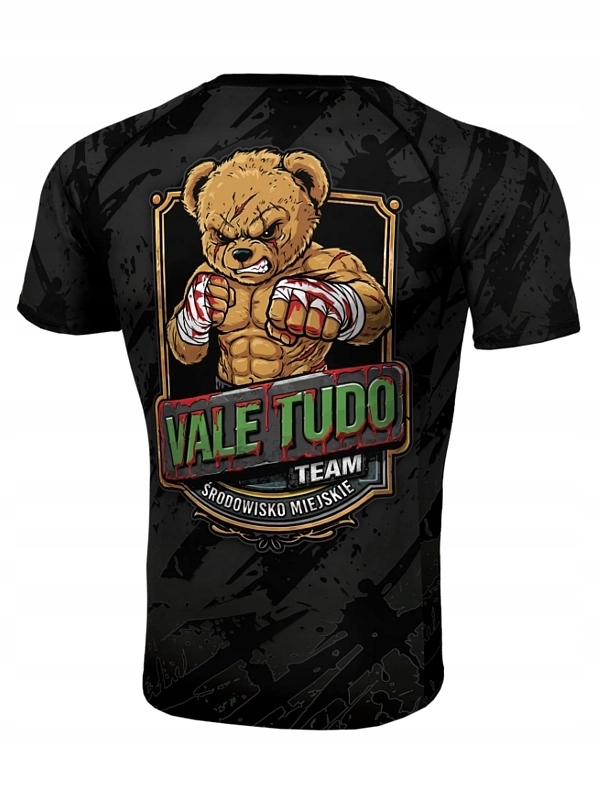Środowisko Miejskie Rashguard Krótki Rękaw Vale Tudo Black S