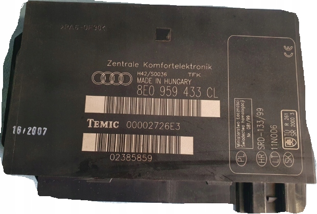8E0959433 - Драйвер модуль комфорта Audi A4 B7 все модели