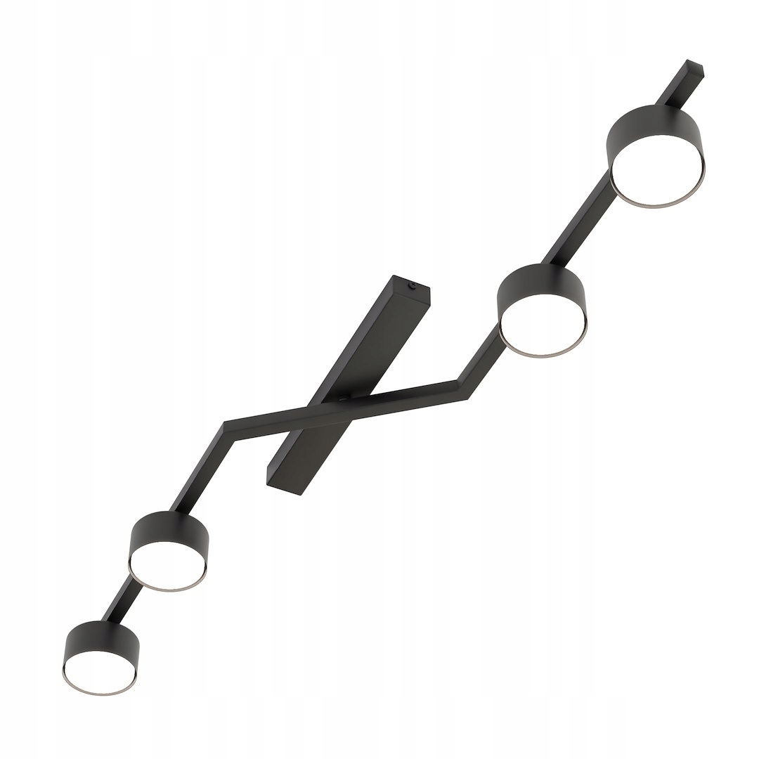 Stropné svietidlo Skan 4 v čiernej farbe – moderný dizajn