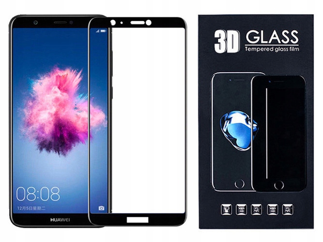 

Huawei P Smart Szkło Hartowane 3D 9H Czarne Pełne