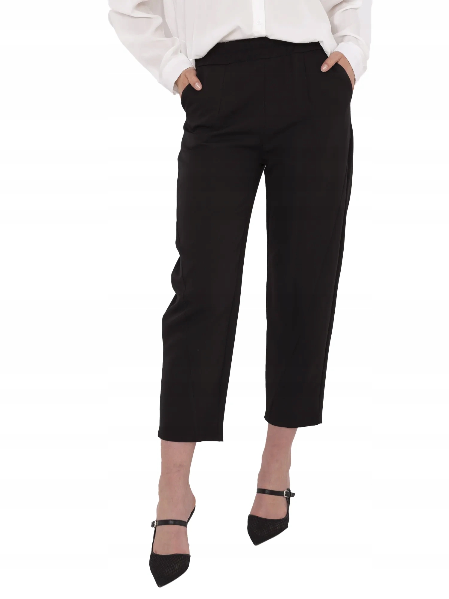 Spodnie Damskie Materiałowe Cygaretki o długości 7/8