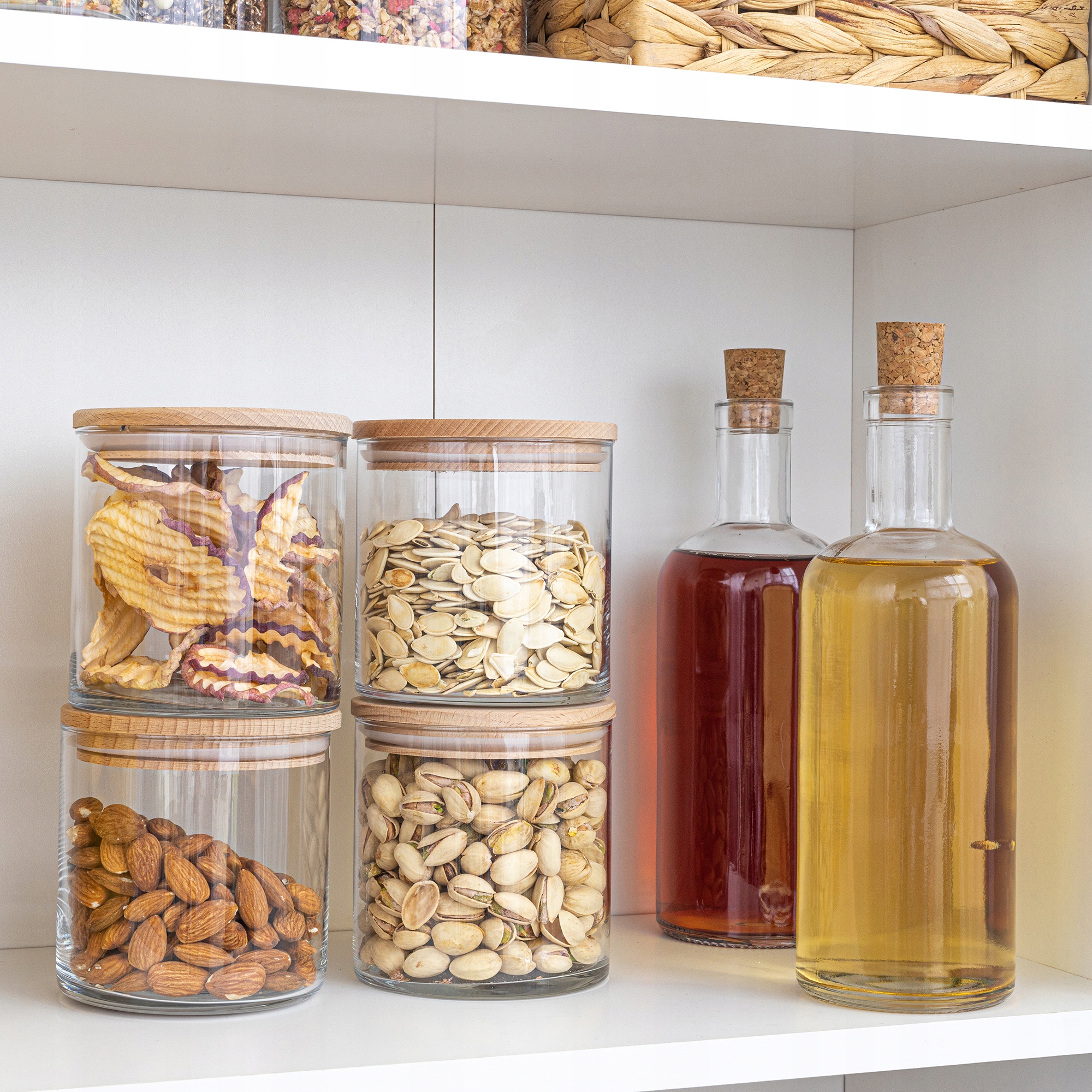 SŁOIKI POJEMNIKI Szklane Do Kuchni Spiżarni NA ŻYWNOŚĆ Komplet 3x680ml 10cm Kod producenta 35532AMZ