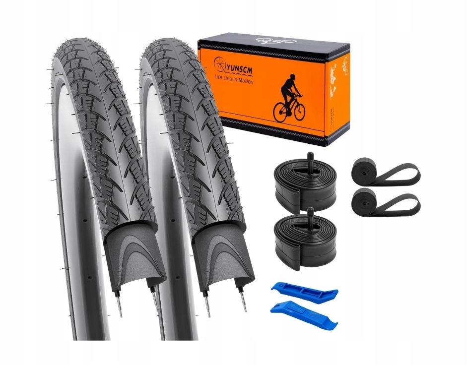 Opona rowerowa 28x1.20 700x32C 2 Sztuki 2 Dętki z paskami odblaskowymi