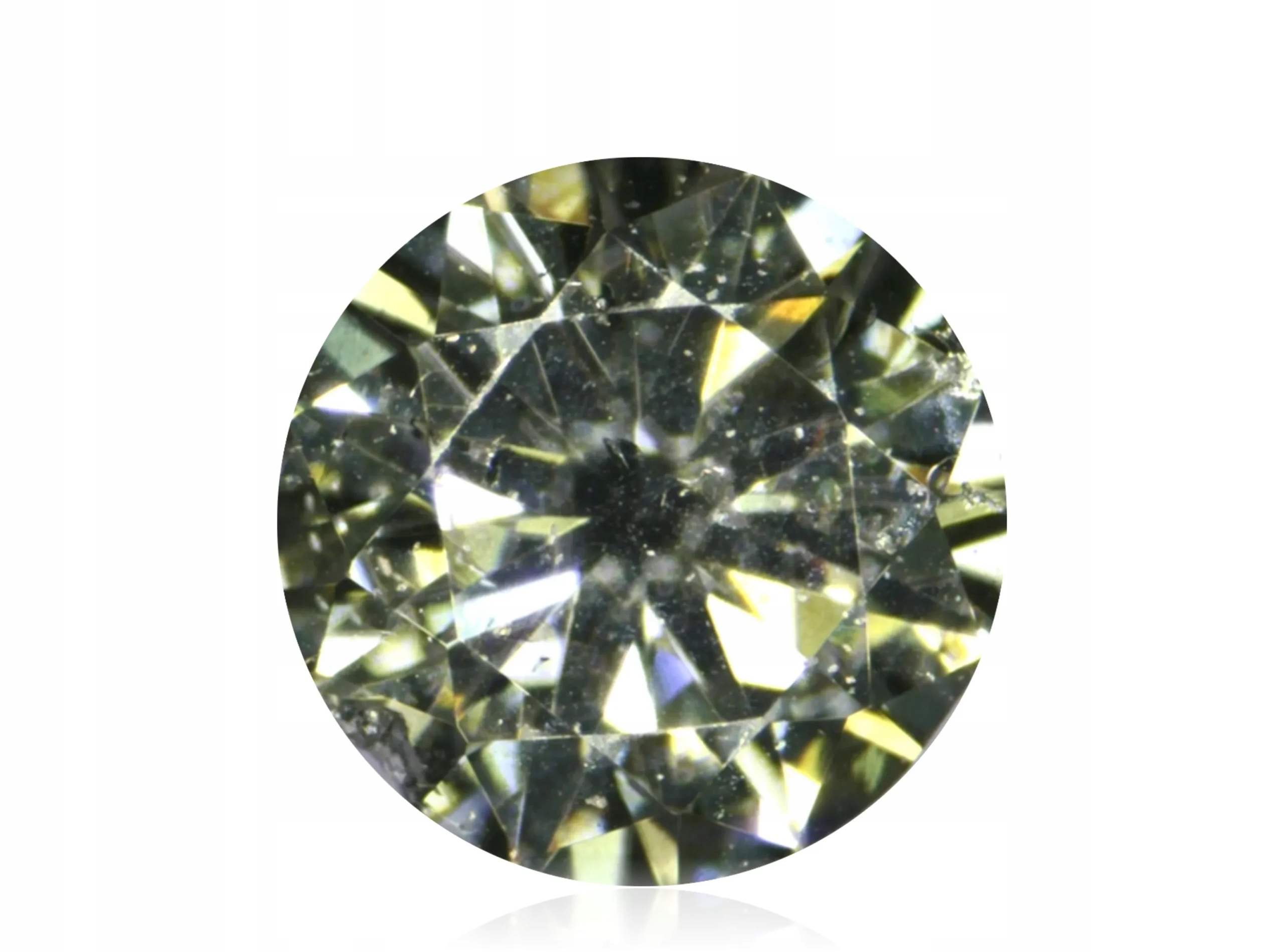 Přírodní Diamant 0.04ct Zelený Briliant I1 eCertifikát Wbd