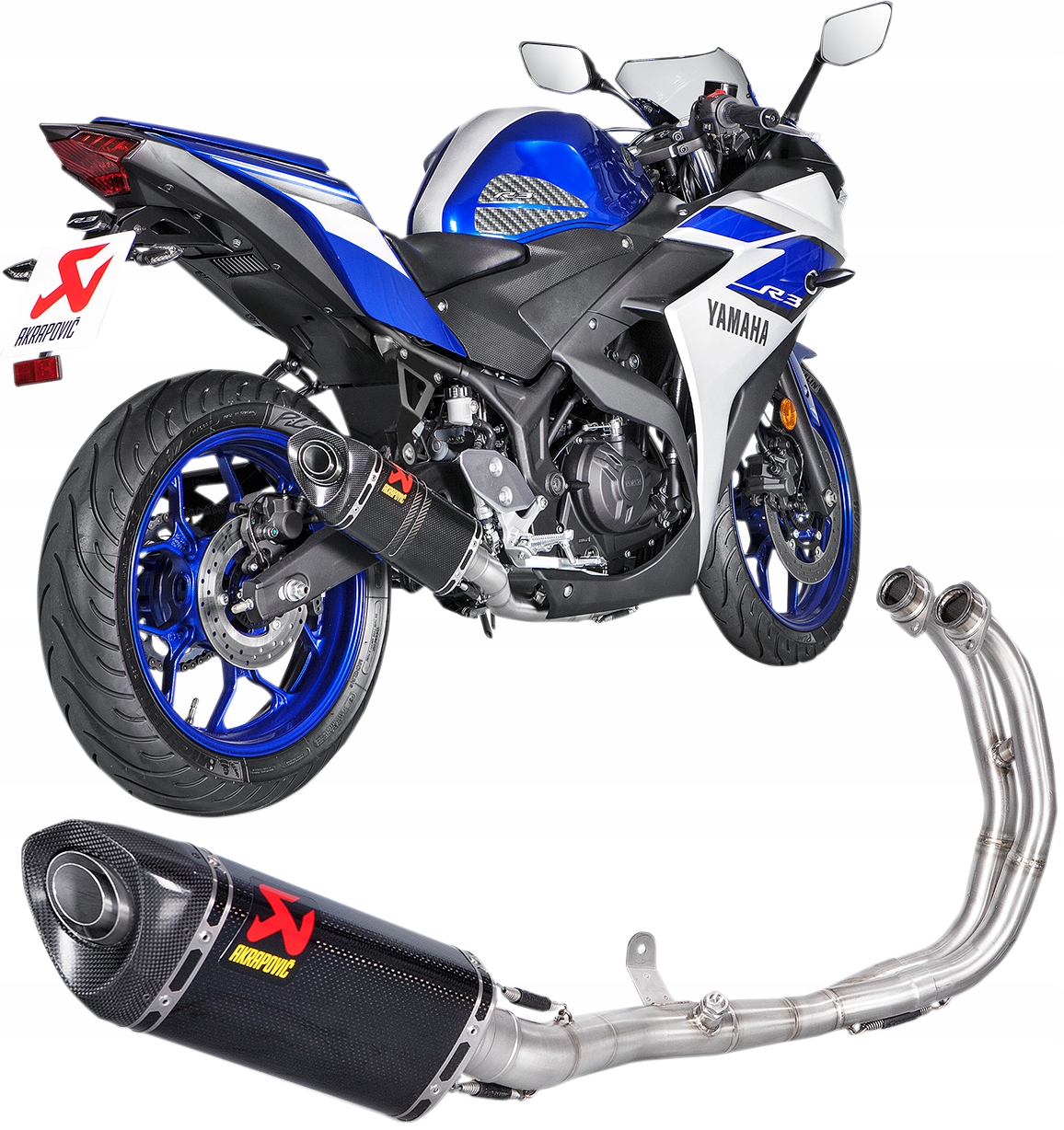 S-Y3R1-APC - Глушник вихлопної труби Akrapovic YAMAHA MT R25 R3 2015-2022