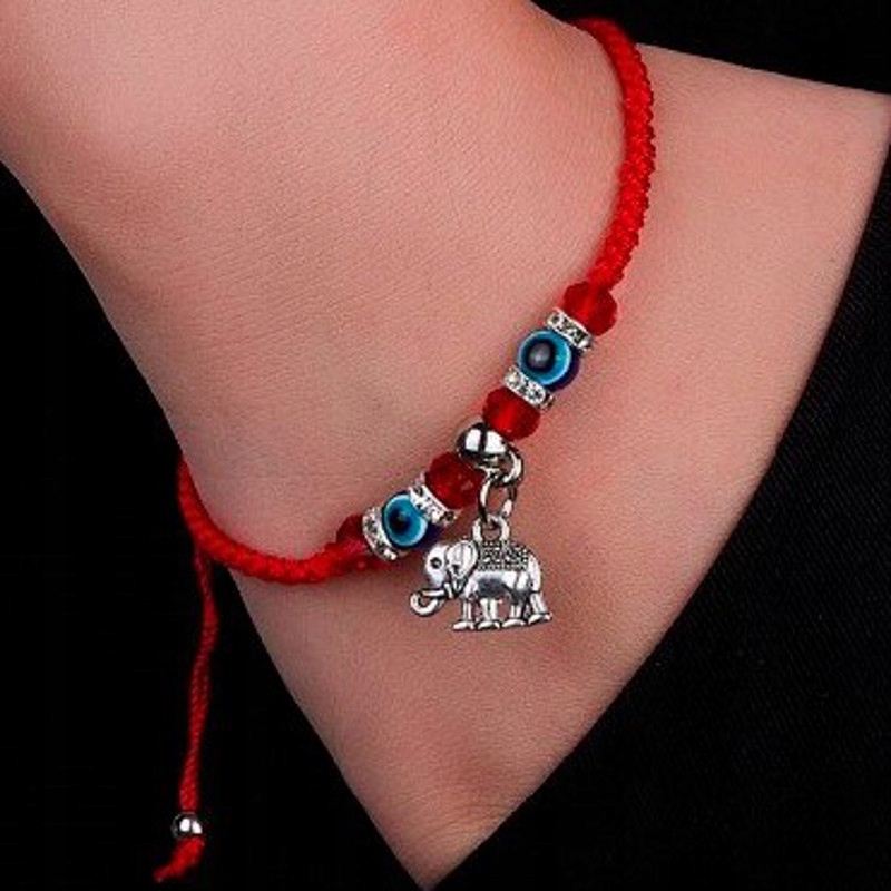 

Bransoletka Orientalna czerwona Oko Proroka Słoń