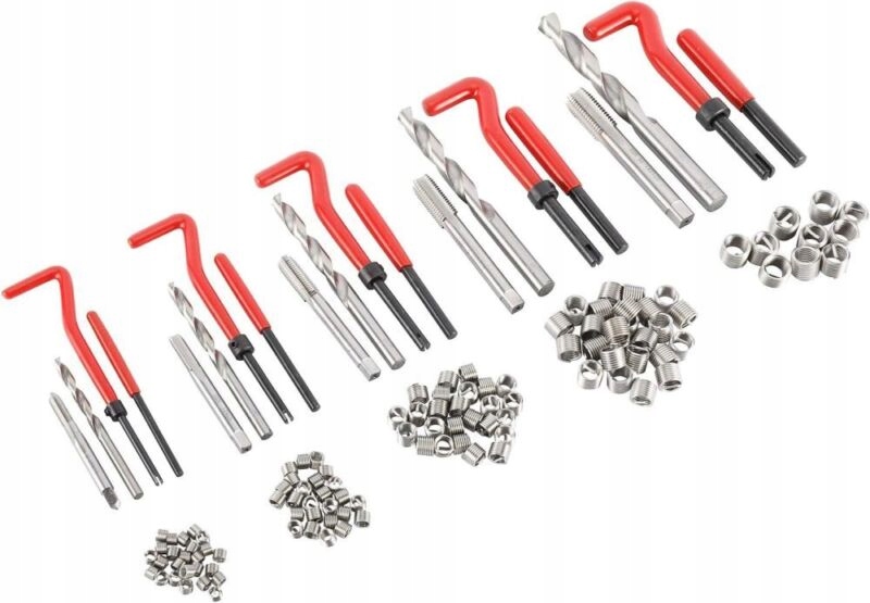 ZESTAW NAPRAWCZY GWINTÓW NAPRAWY GWINTU M5 M6 M8 M10 M12 131SZT Waga produktu z opakowaniem jednostkowym 2.31 kg