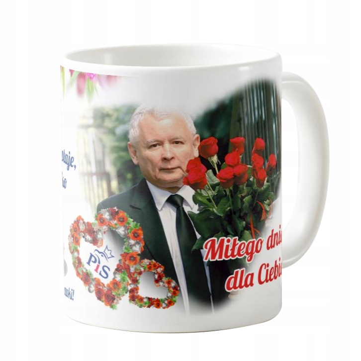 

Kubek Prezesa Śmieszny Prezent Pis Kaczyński Kot