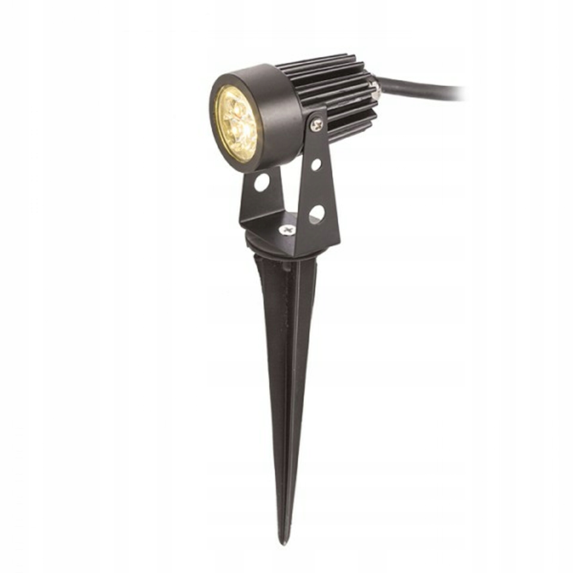Rendl Gun čierny Led reflektor na bodci 3x1W 230V IP65 3000K vonkajšie