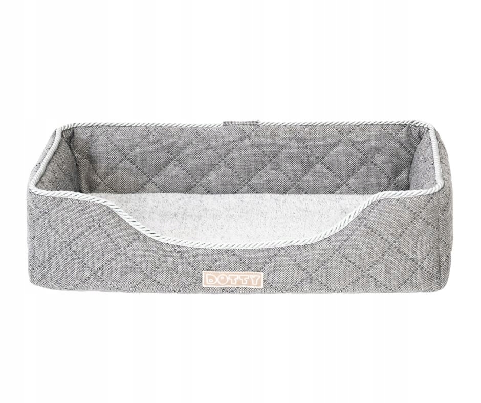 Levně Pelíšek pro kočky na parapet úzký Dotty paměťová pěna Memory Visco šedý