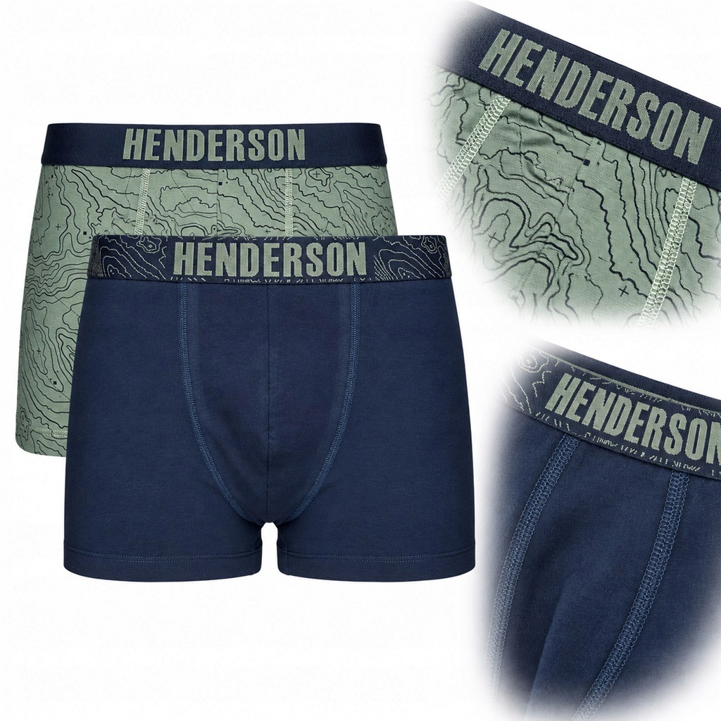 Pánské boxerky 2-balení prodyšné Henderson Lap 43385 mix barev 2XL Anrr