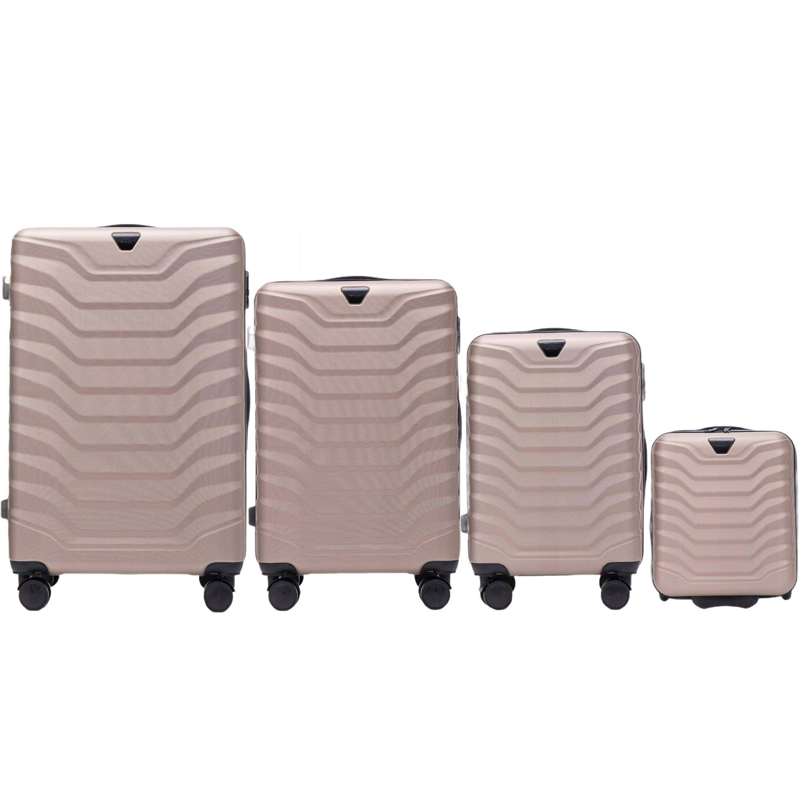 Wings Komplet 4 Abs Cestovních kufrů Zavazadlo na 4 kolečkách Set