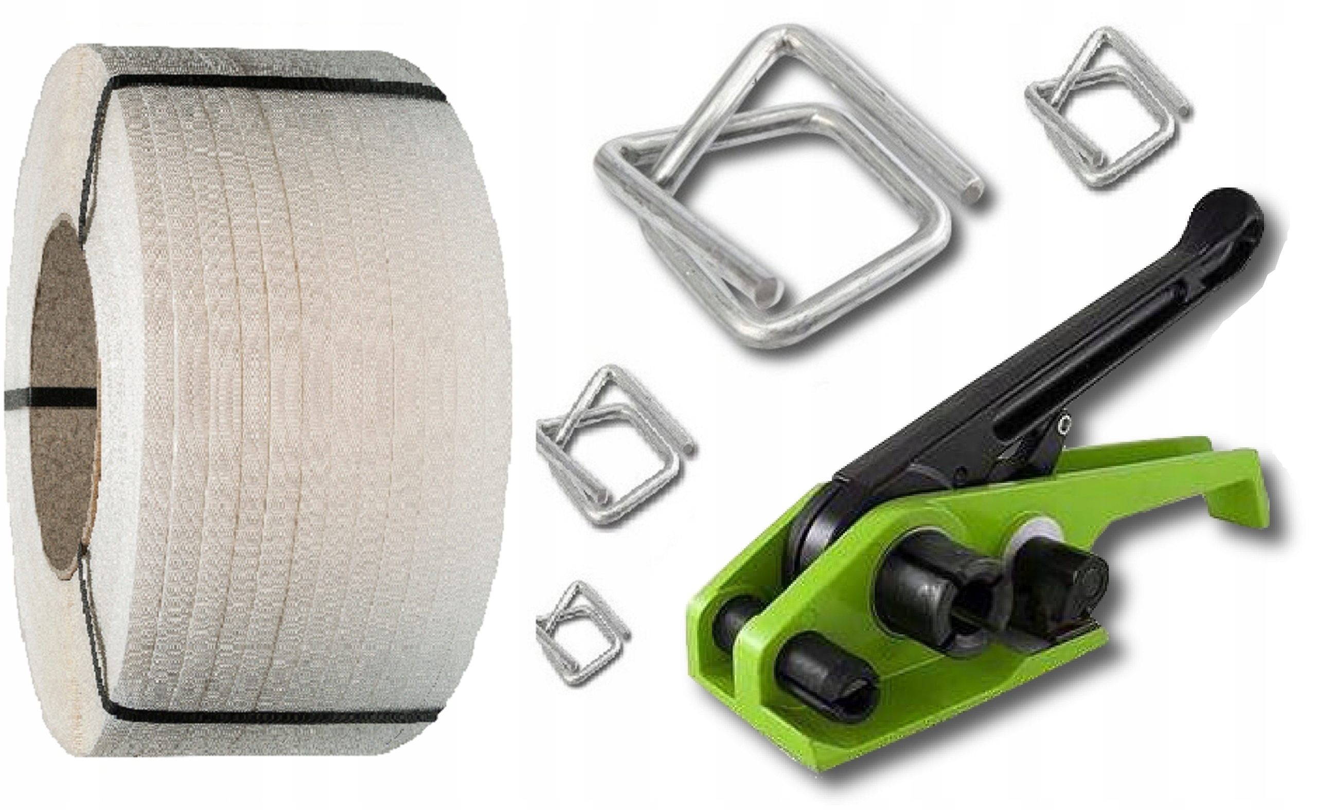 19mm CAŁY ZESTAW Taśma do spinania pakowania palet