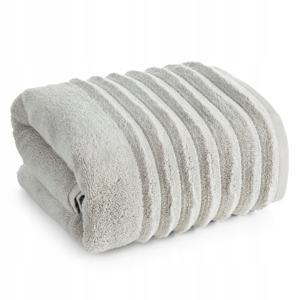 Koupací ručník 70X140 stříbrný se zlatými proužky