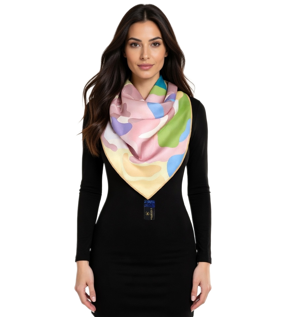 Hedvábný Šátek 100% Hedvábí Přírodní Morušový Prémiová Kvalita+