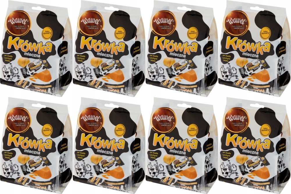 Cukierki Krówki Krówka mleczna Pomadki mleczne maślane Wawel 250g x8