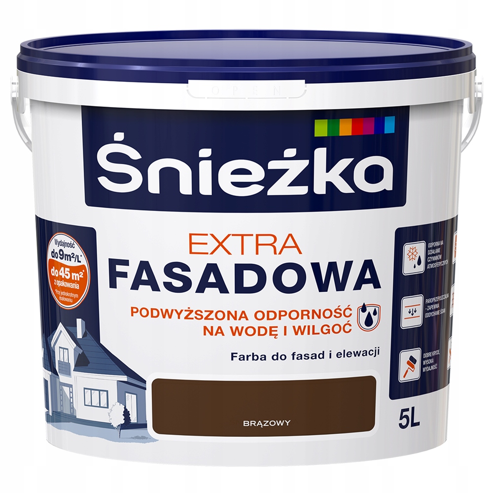

Elewacyjna Śnieżka Extra Fasadowa Brązowy 5L