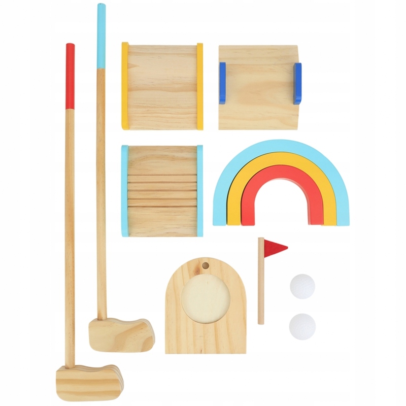 Mini golf TOOKY TOY Zestaw do Golfa Drewniany Dla Dzieci Wiek dziecka 3 lata +