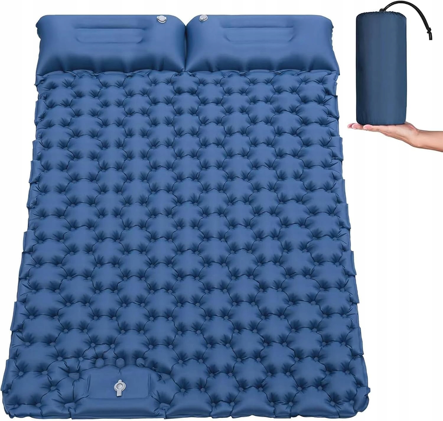 Turistická Matrace Dvoulůžková Nafukovací Nožní Pumpa S Vestavěným Polštář