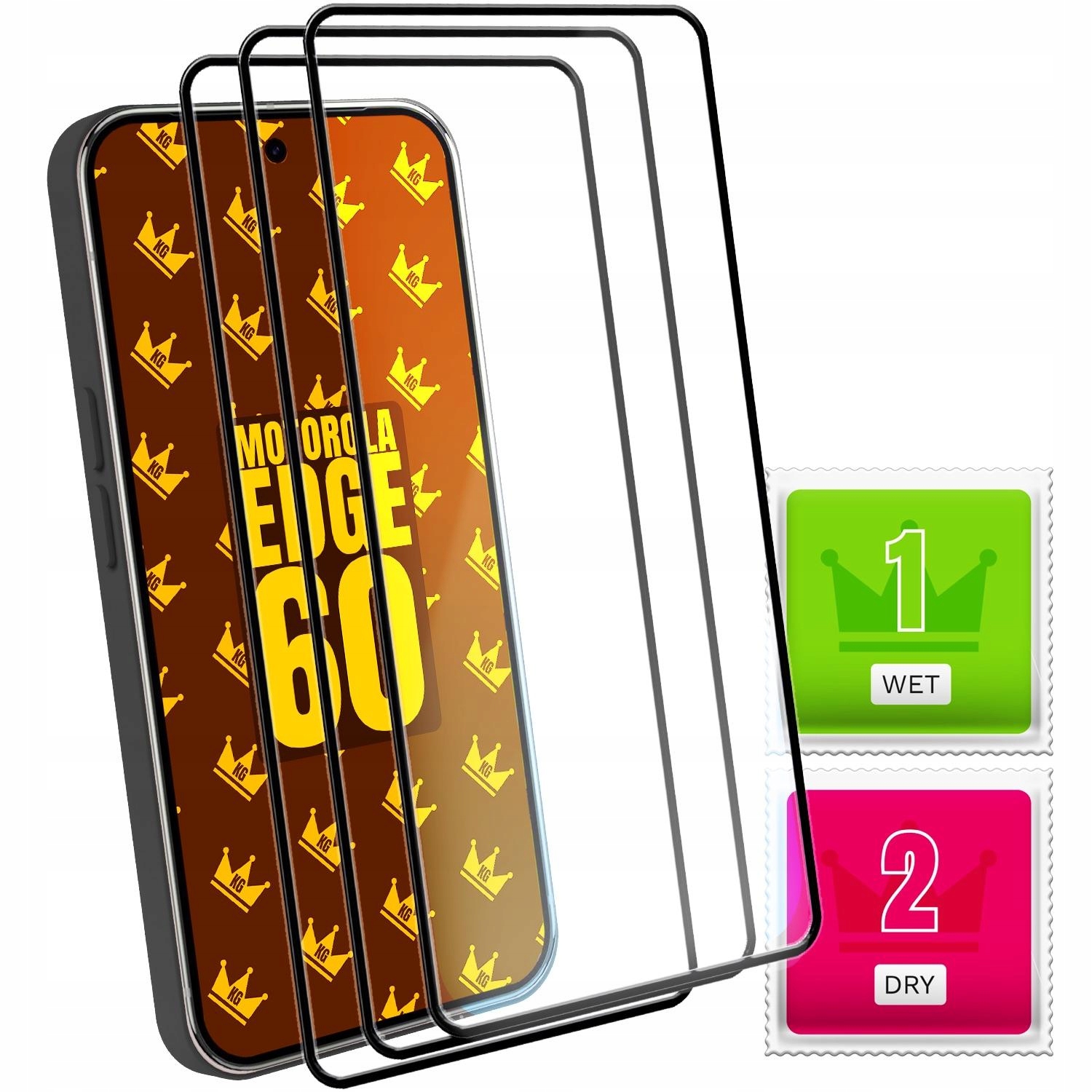 3-PAK Szkło Hartowane do Motorola Edge 60 Fusion Edge 60 (Pełne, Curved)