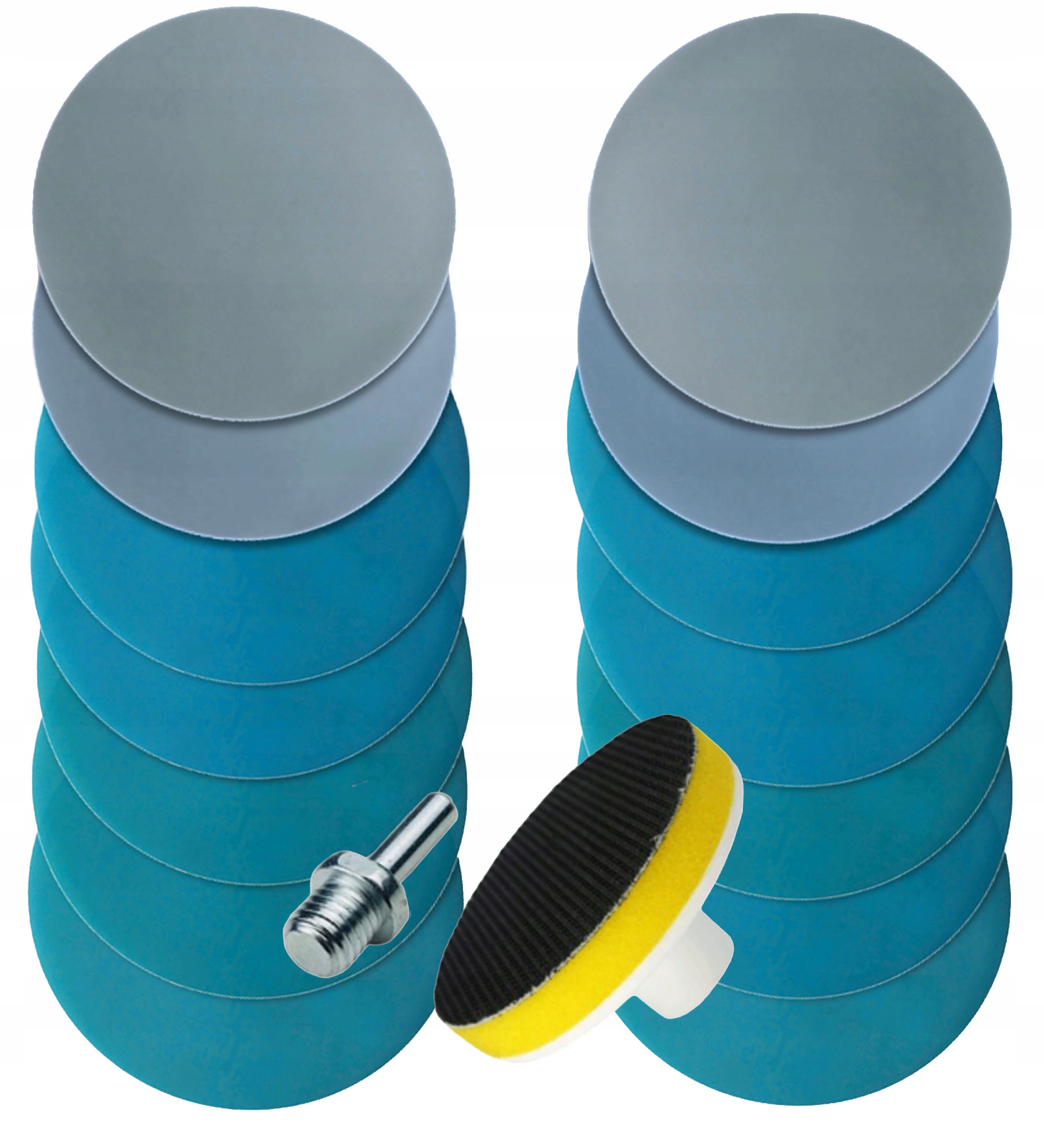 Zestaw 14 krążków wodnych 75mm miękki dysk adapter M14 – rzep