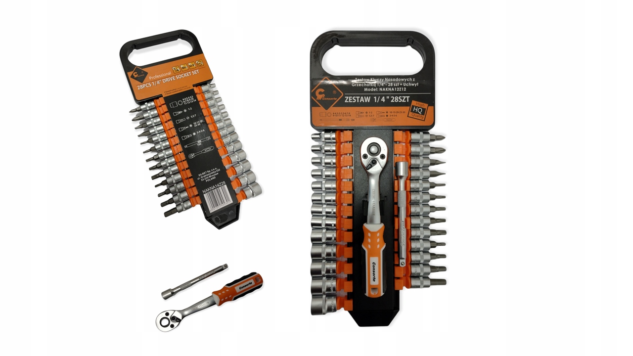 

Zestaw kluczy Nasadowych 1/4" klucze nasadowe